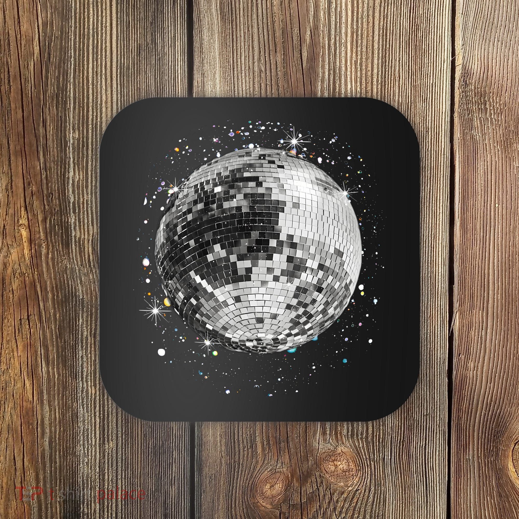 Black And White Disco Ball Club Retro Coaster