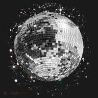 Black And White Disco Ball Club Retro Mousepad thumb 1