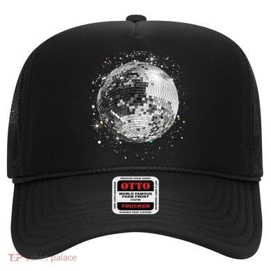 Black And White Disco Ball Club Retro Hat
