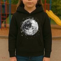Black And White Disco Ball Club Retro Kids Hoodie thumb 3