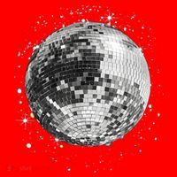 Black And White Disco Ball Club Retro Santa Hat thumb 1