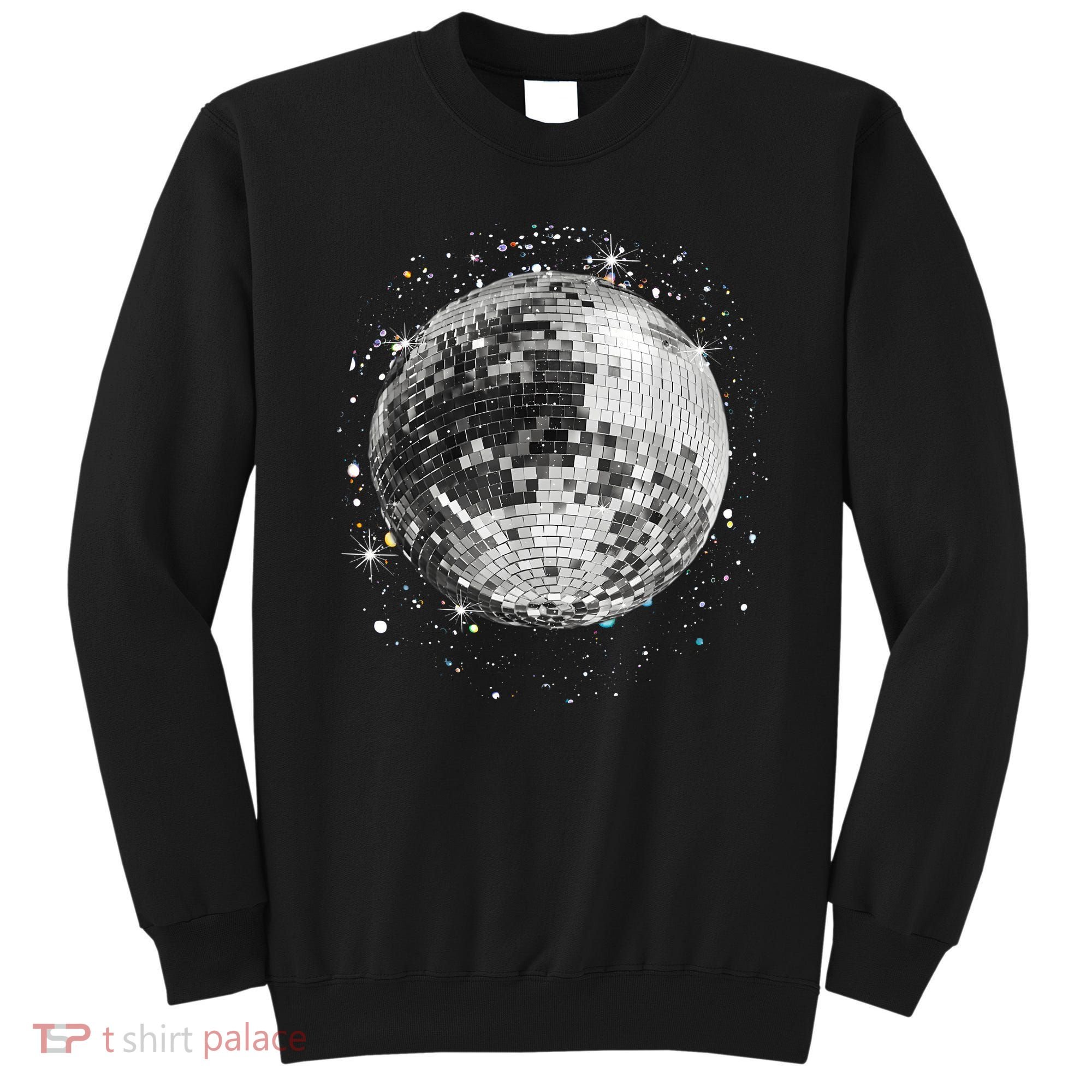 Black And White Disco Ball Club Retro Sweatshirt