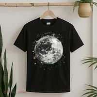 Black And White Disco Ball Club Retro T-Shirt thumb 2