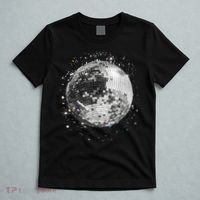 Black And White Disco Ball Club Retro T-Shirt thumb 5