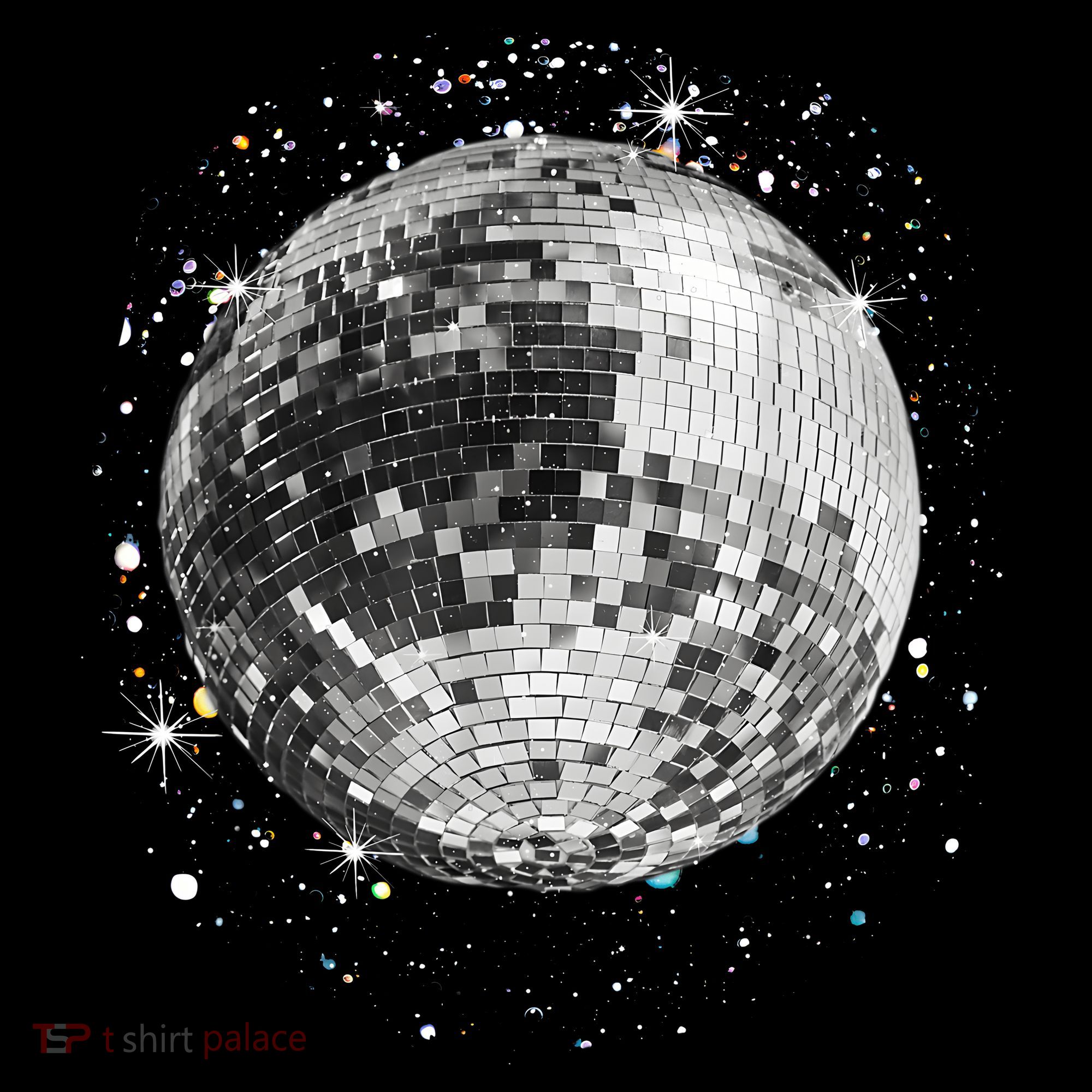 Black And White Disco Ball Club Retro Women's Hoodie