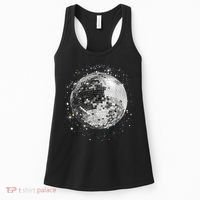 Black And White Disco Ball Club Retro Women's Tank Top thumb 0