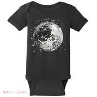 Black And White Disco Ball Club Retro Baby Bodysuit thumb 0