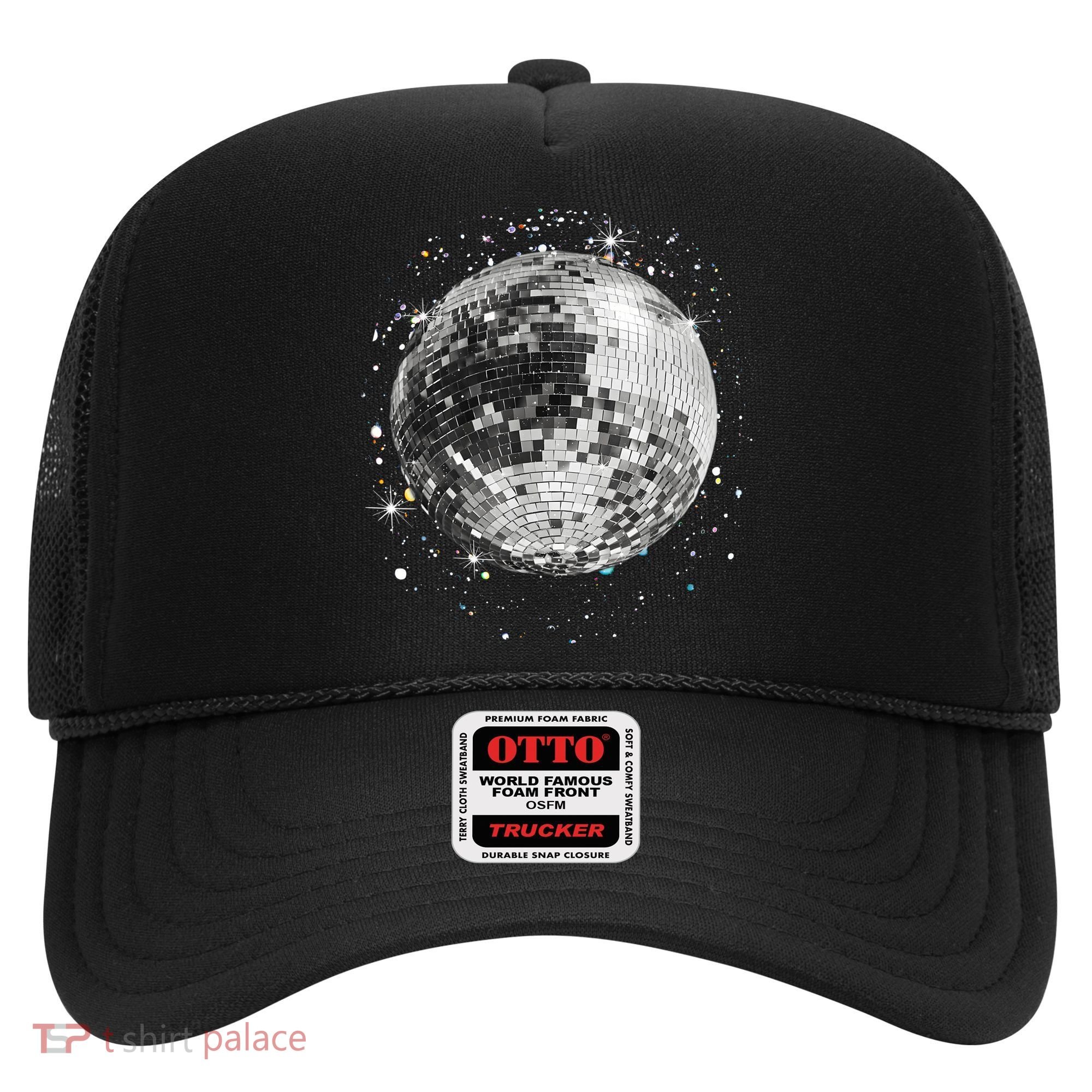Black And White Disco Ball Club Retro Hat