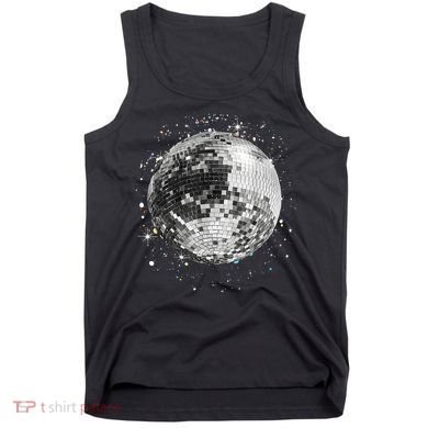 Black And White Disco Ball Club Retro Tank Top