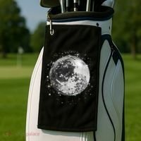 Black And White Disco Ball Club Retro Golf Towel thumb 2