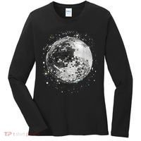 Black And White Disco Ball Club Retro Women's Long Sleeve Shirt thumb 0