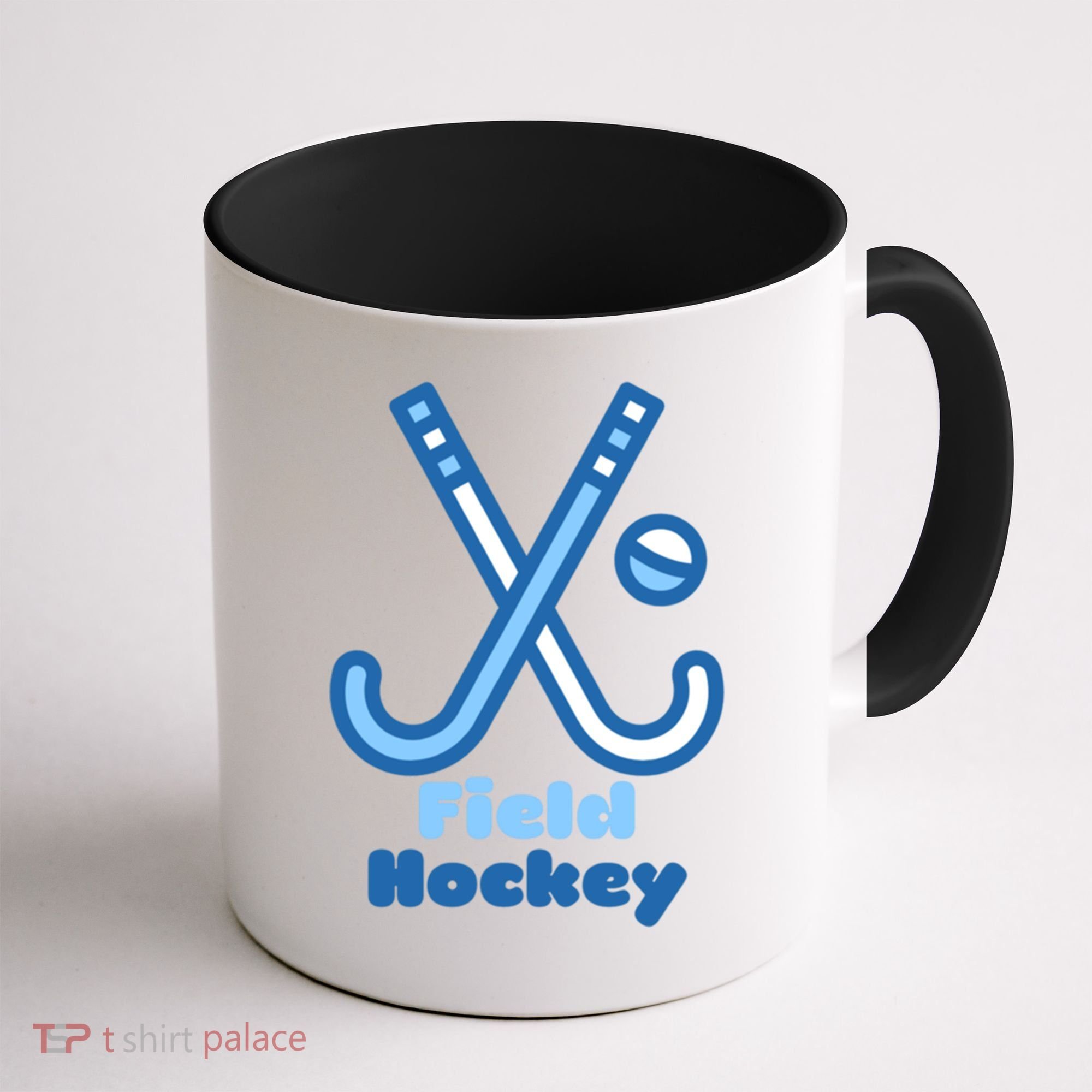 Blue And White Field Hockey Sticks Ball Meaningful Gift Coffee Mug