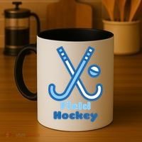Blue And White Field Hockey Sticks Ball Meaningful Gift Coffee Mug thumb 4