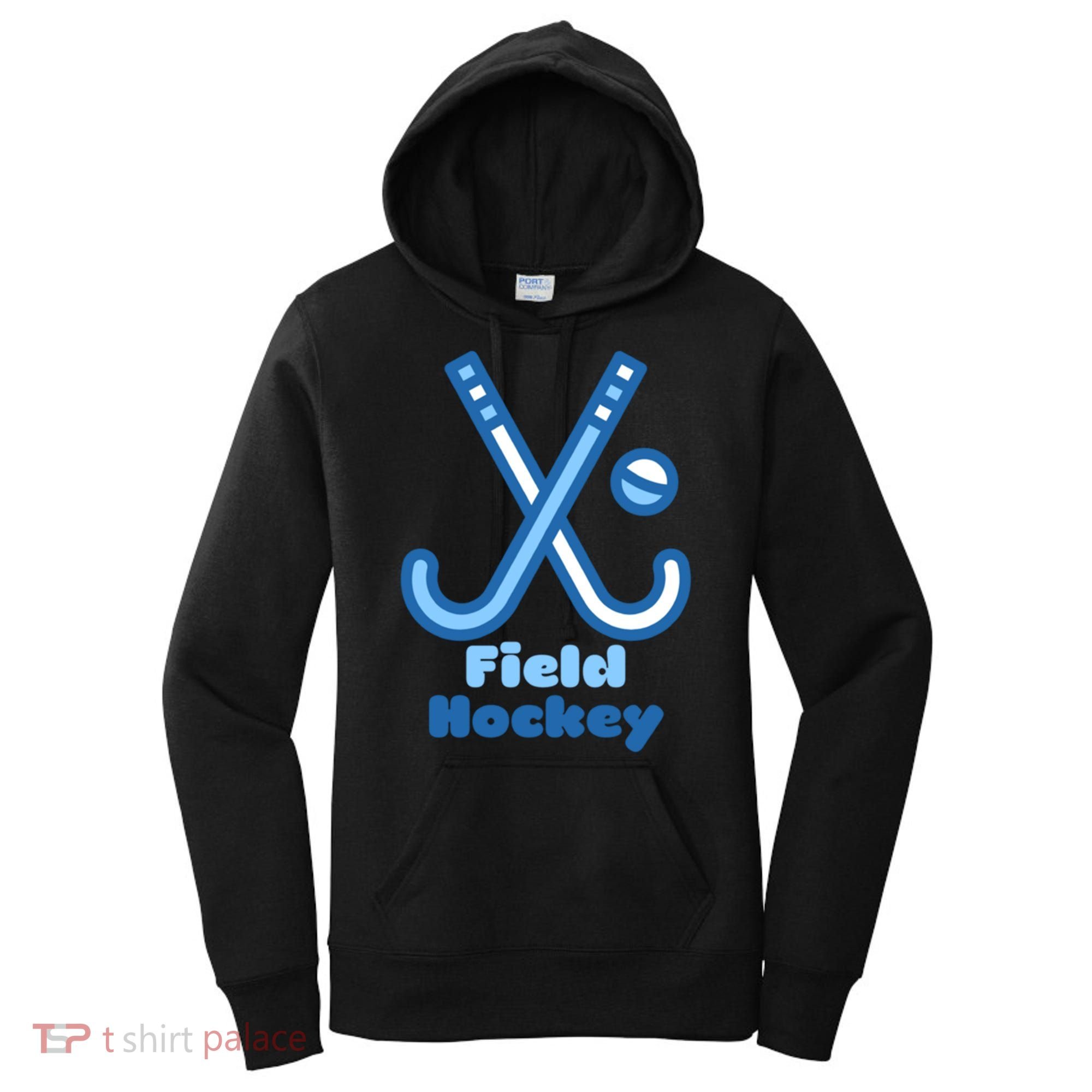 Blue And White Field Hockey Sticks Ball Meaningful Gift Women's Hoodie