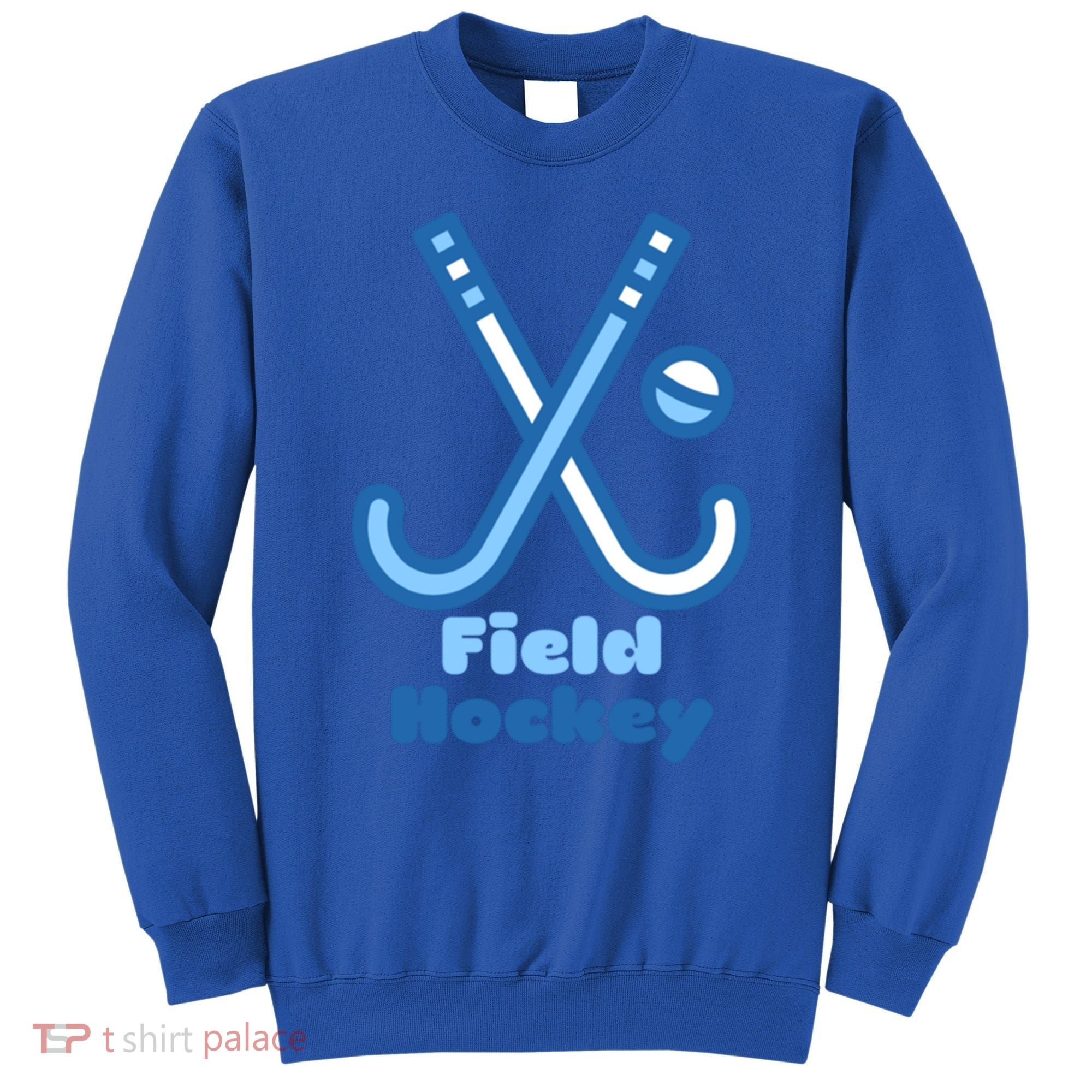 Blue And White Field Hockey Sticks Ball Meaningful Gift Sweatshirt