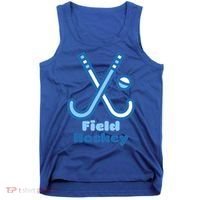Blue And White Field Hockey Sticks Ball Meaningful Gift Tank Top thumb 0