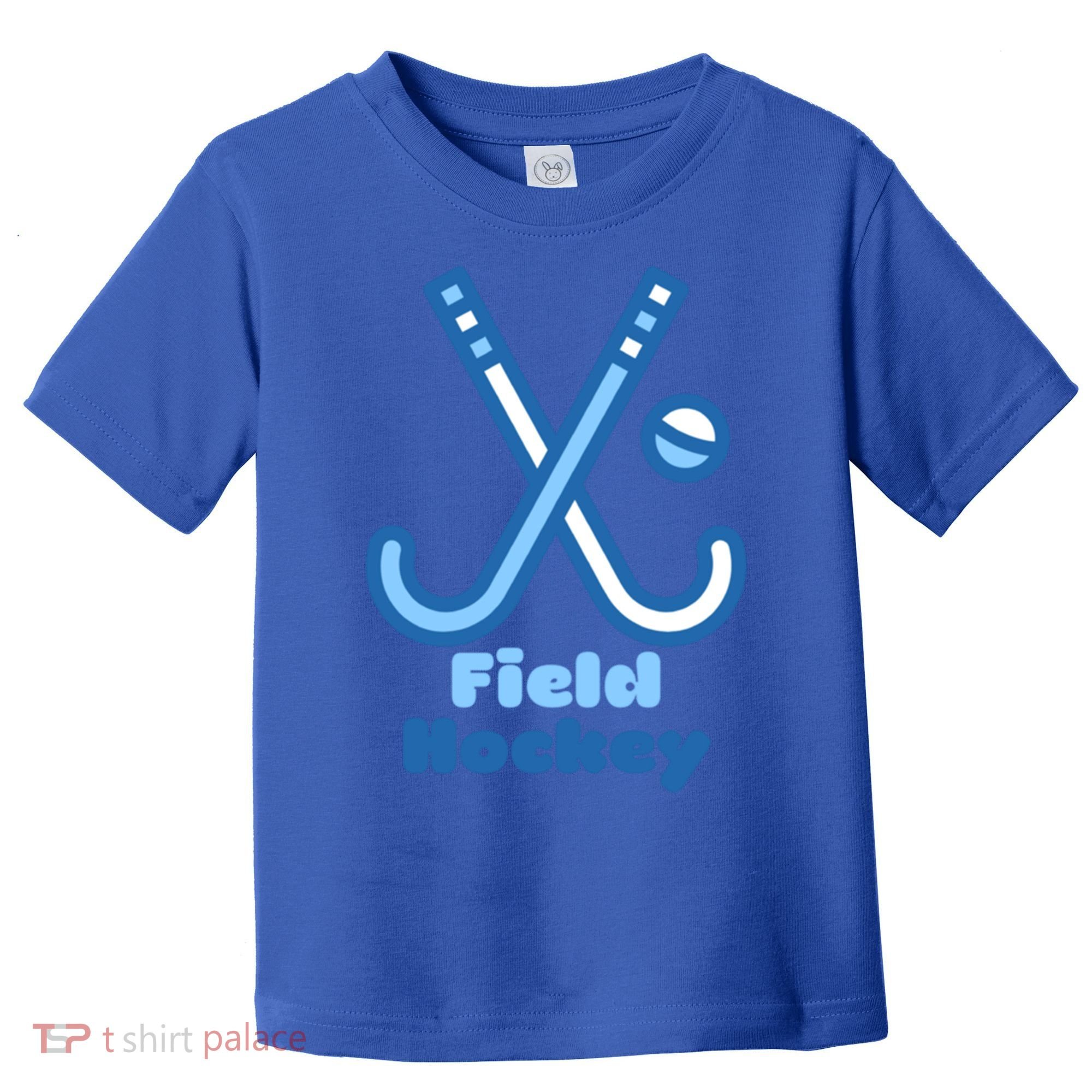 Blue And White Field Hockey Sticks Ball Meaningful Gift Toddler T-Shirt