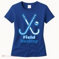Blue And White Field Hockey Sticks Ball Meaningful Gift Women's T-Shirt thumb 0
