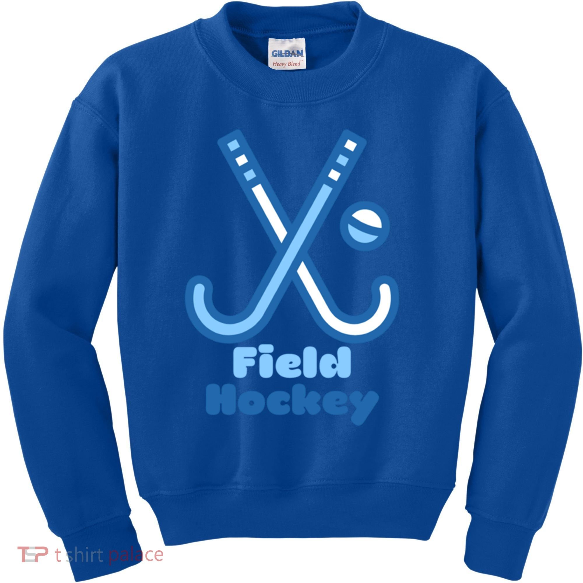 Blue And White Field Hockey Sticks Ball Meaningful Gift Kids Sweatshirt