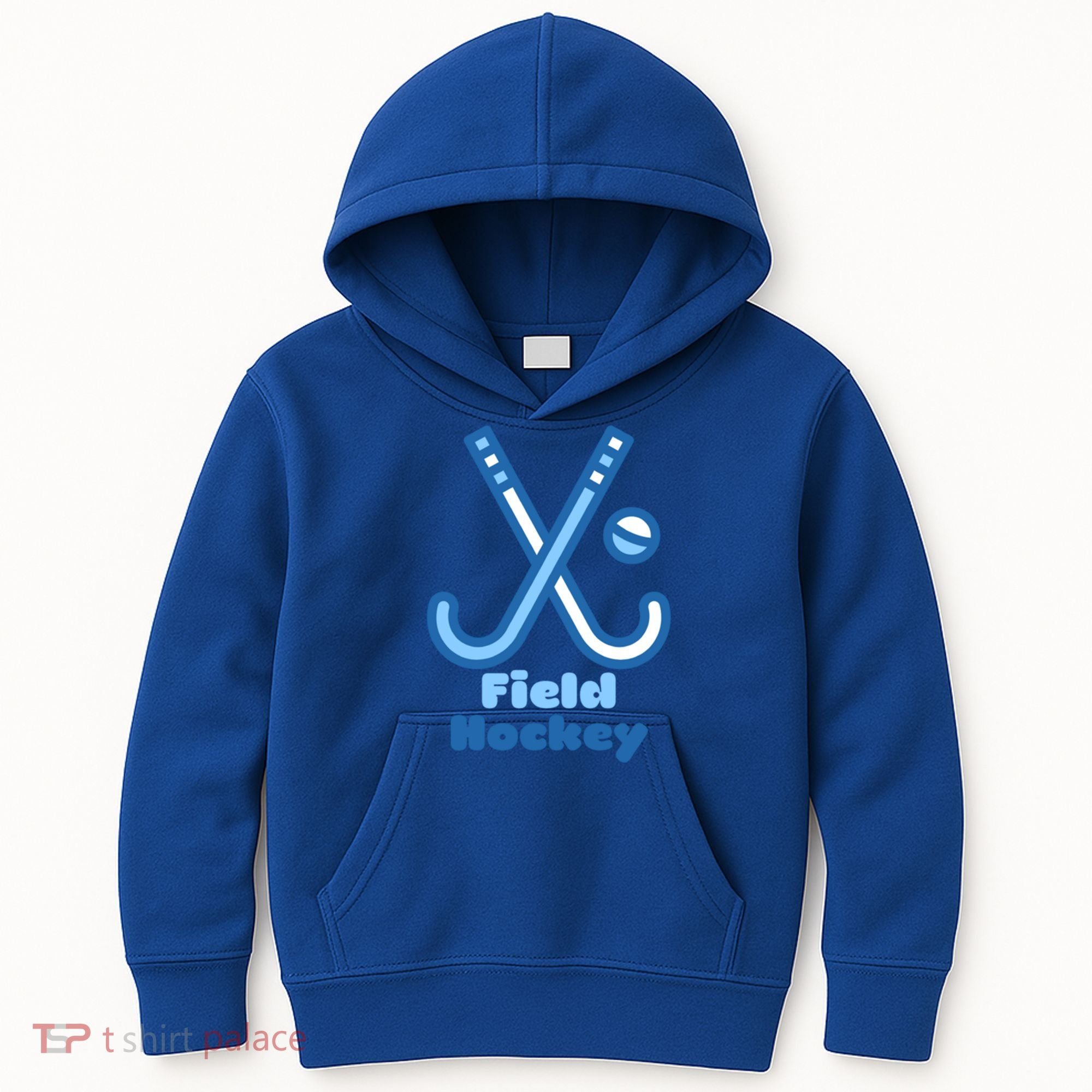 Blue And White Field Hockey Sticks Ball Meaningful Gift Kids Hoodie