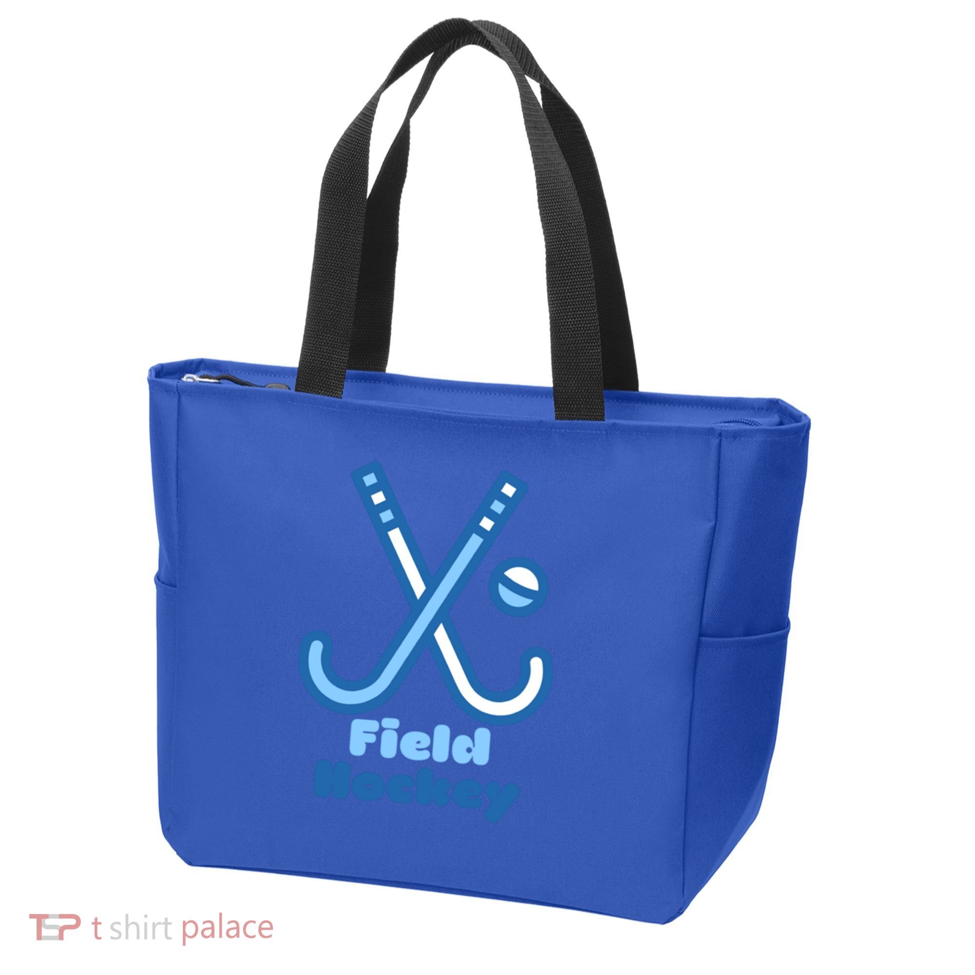 Blue And White Field Hockey Sticks Ball Meaningful Gift Tote Bag