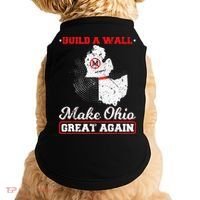 Build A Wall Make Ohio Great Again Funny State Gift Parody Doggie Tank thumb 0