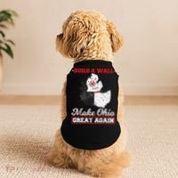 Build A Wall Make Ohio Great Again Funny State Gift Parody Doggie Tank thumb 2