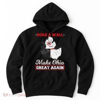 Build A Wall Make Ohio Great Again Funny State Gift Parody Hoodie thumb 0