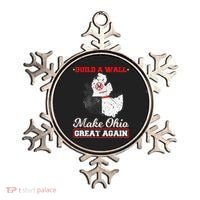 Build A Wall Make Ohio Great Again Funny State Gift Parody Ornament thumb 0