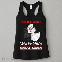 Build A Wall Make Ohio Great Again Funny State Gift Parody Women's Tank Top thumb 3