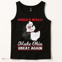 Build A Wall Make Ohio Great Again Funny State Gift Parody Tank Top thumb 2