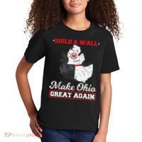Build A Wall Make Ohio Great Again Funny State Gift Parody Kids T-Shirt thumb 2