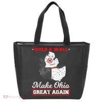 Build A Wall Make Ohio Great Again Funny State Gift Parody Tote Bag thumb 0