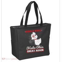 Build A Wall Make Ohio Great Again Funny State Gift Parody Tote Bag thumb 2