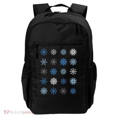 Blue And White Snowflakes Stacked Christmas Great Gift Backpack