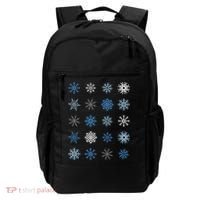 Blue And White Snowflakes Stacked Christmas Great Gift Backpack thumb 0
