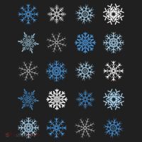Blue And White Snowflakes Stacked Christmas Great Gift Beanie thumb 2