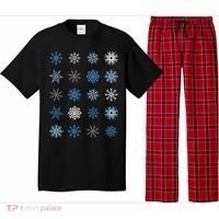 Blue And White Snowflakes Stacked Christmas Great Gift Pajama Set thumb 0