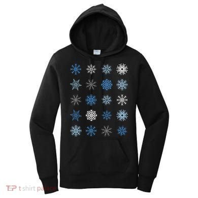 Blue And White Snowflakes Stacked Christmas Great Gift Women's Hoodie