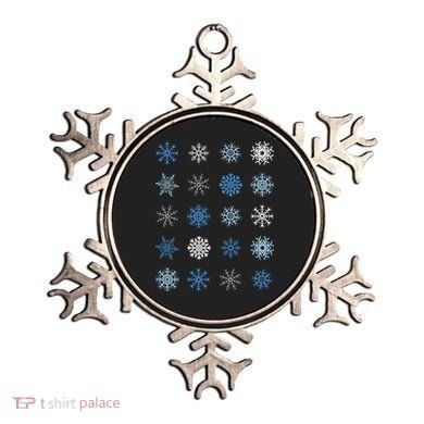 Blue And White Snowflakes Stacked Christmas Great Gift Ornament