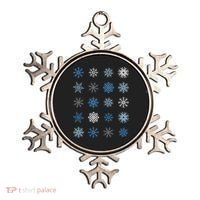 Blue And White Snowflakes Stacked Christmas Great Gift Ornament thumb 0