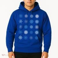 Blue And White Snowflakes Stacked Christmas Great Gift Hoodie thumb 2