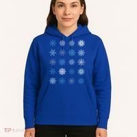 Blue And White Snowflakes Stacked Christmas Great Gift Hoodie thumb 5