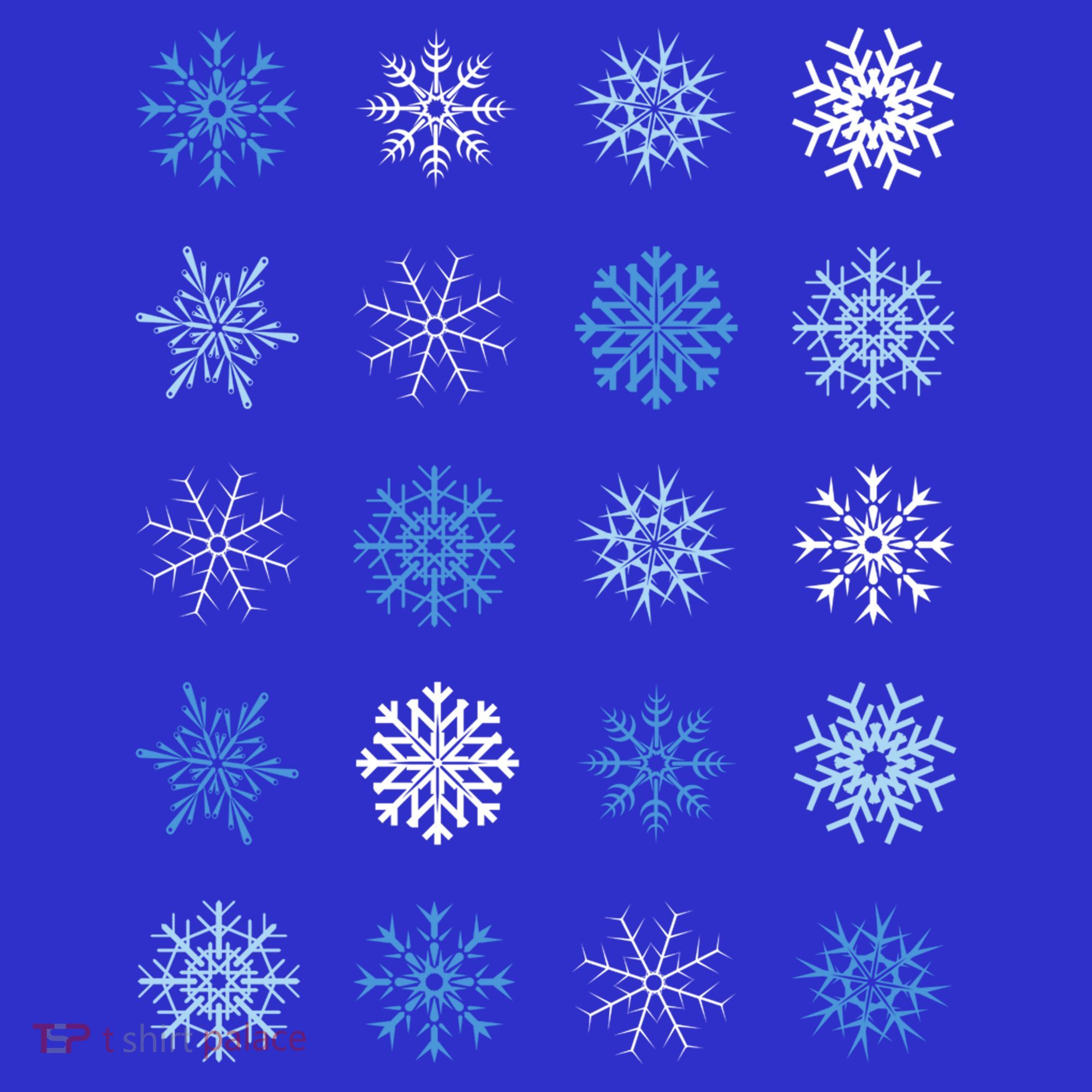 Blue And White Snowflakes Stacked Christmas Great Gift Long Sleeve Shirt