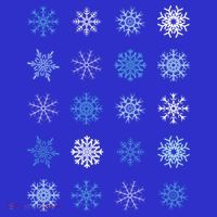 Blue And White Snowflakes Stacked Christmas Great Gift Coaster thumb 2