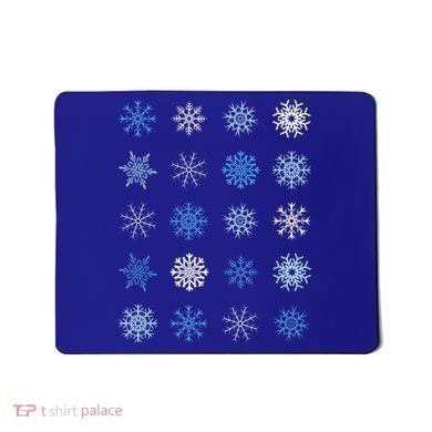 Blue And White Snowflakes Stacked Christmas Great Gift Mousepad