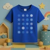 Blue And White Snowflakes Stacked Christmas Great Gift Toddler T-Shirt thumb 3