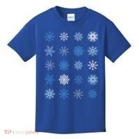 Blue And White Snowflakes Stacked Christmas Great Gift Kids T-Shirt thumb 0