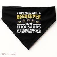 Beekeeper Art Women Beekeeping Honeybee Beehive Lover USA-Made Doggie Bandana thumb 0