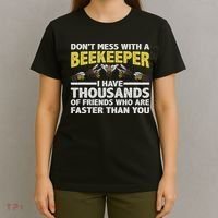 Beekeeper Art Women Beekeeping Honeybee Beehive Lover T-Shirt thumb 4